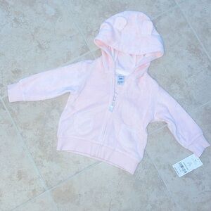 Soft Pink Jacket with Teddy Bear Ears Baby Girl Size 6M​